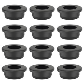 12 Pack 3/4" ID Rubber Grommets, 1-1/8" Drill Hole Firewall Grommet - Top Hat Cable Protectors for Automotive Wiring, Electrical Boxes, DIY Enthusiasts