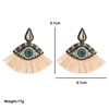 Evil Eye Tassel Earrings, Tear Evil Eye Earrings for Women,