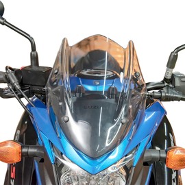 Lorababer Motorcycle GSXS 750 ABS Windshield Racing Windscreen Wind Shield Deflector Pare-brise w/Mounting Bracket Compatible with S-uzuki GSX-S 750 GSXS750 2017-2021 2018 2019 2020(Light Smoke)