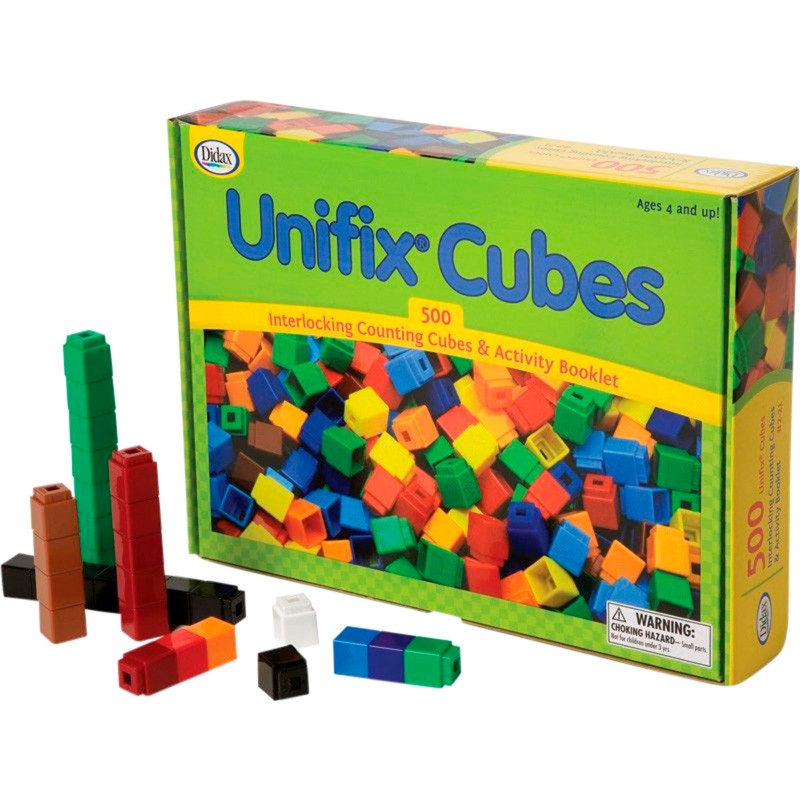 Unifix Cubes, Ten Assorted Colors, Set of 500
