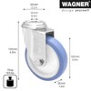 Wagner 23170001 Soft Swivel Castor with Back Hole Diameter 100