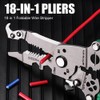 SGQTZDZQ Multifunctional Wire Strippers Crimper, 18 in 1 Foldable Wire