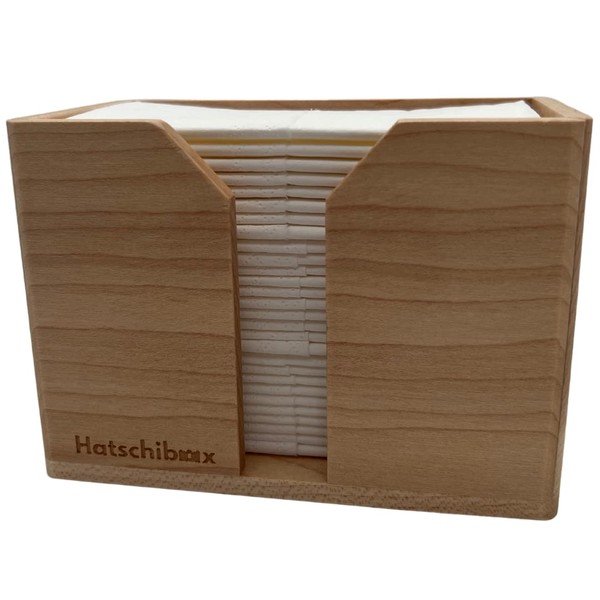 Hatschibox Maple Wood Handkerchief Box - Stylish Tissue Box Refillable Maple Wood