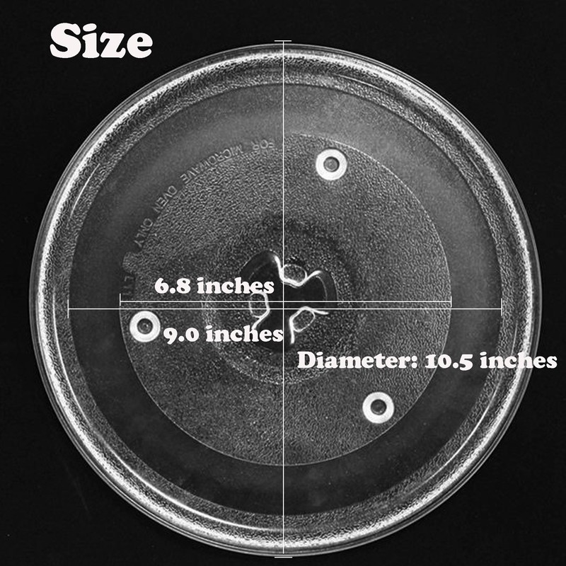 10 1/2 Inches Replacement Microwave Glass Plate Compatible with Hamilton