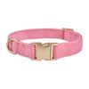 YUDOTE Soft Cotton Dog Collar with Metal Buckle Adjustable Heavy