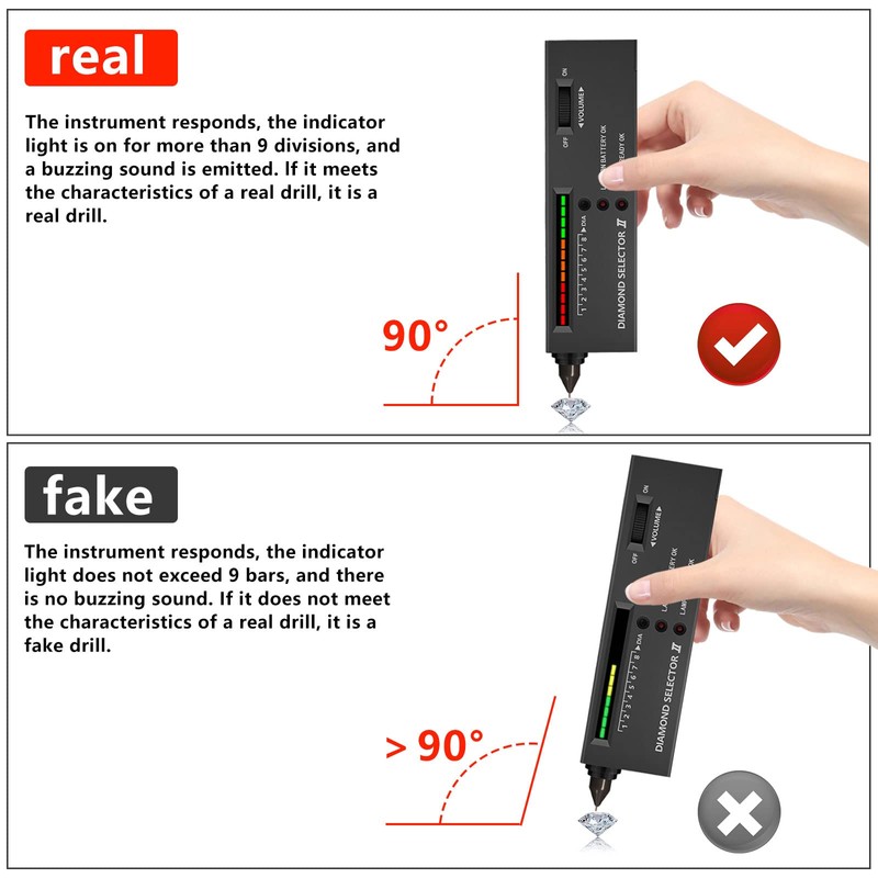 Professional Diamond Tester Pen, High Accuracy Electronic Diamond Test Pen