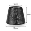 Orimommth Small Lamp Shade,Barrel Metal Lampshade with Pattern Wrought Iron