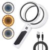 15X Magnifying Glass with Light Handheld Illuminated Magnifier for Reading