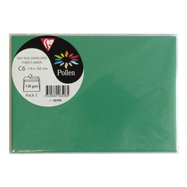 Pollen 26596C Pack of 5 Envelopes 16.2 x 11.4 cm Fir Green