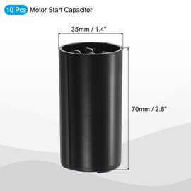 PATIKIL Motor Start Capacitor, 270-324uf MFD 125 VAC 50/60 Hz Round CD60 Run Capacitors for Well Pump Horse Well Washer Pool Pump Starting AC Motors or Compressor Running, 10 Pcs