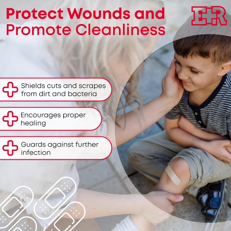 Ever Ready First Aid 1” x 3” Fabric Adhesive Bandages,