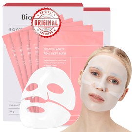 10 Pieces Real Deep Mask, Hydrating Overnight Hydrogel Mask, Pore Minimizing, Elasticity Improvement, 34g (2 packs (10 pieces))