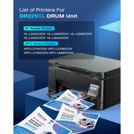 Halloya (NOT Toner) DR229CL Drum Unit Replacement for Brother DR-229CL DR 229 Drum Use for TN229 TN-229 TN229XL Work with HL-L3220CDW HL-L3280CDW HL-L3295CDW HL-L3300CDW MFCL3720CDW Printer,4 Pack
