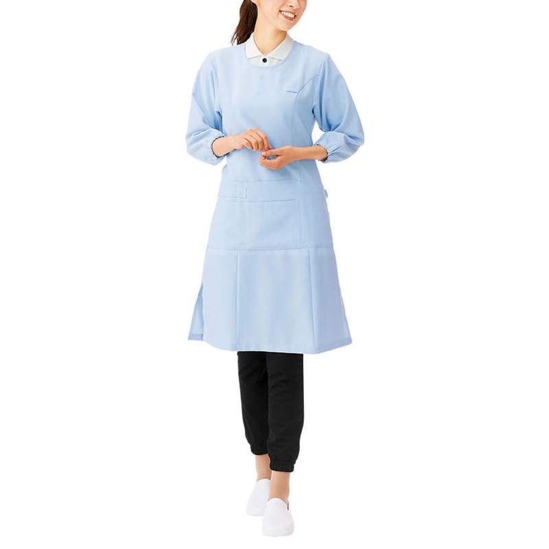 Nursley Long Length Preventive Clothing, Smooth Touch, Apron, Wrinkle-Resistant for