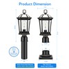 VIANIS Dusk to Dawn Outdoor Post Lights, Black Light Posts