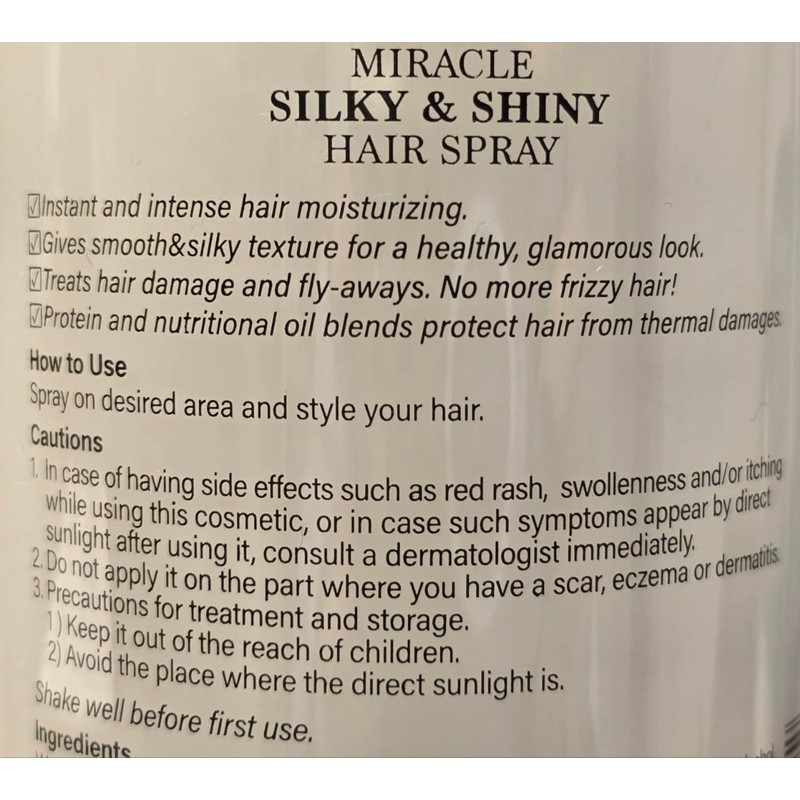 Elabore Miracle Silky & Shiny Hair Spray 300ml / 10.14fl.oz