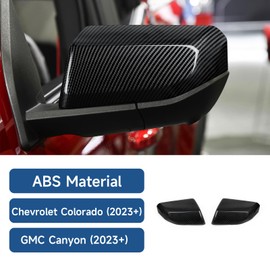 Car ABS Carbon Fiber Exterior Rearview Mirror Cover Interior Trim Side Mirror Decor for Chevy Colorado/GMC Canyon 2023 2024 2025 Accessories