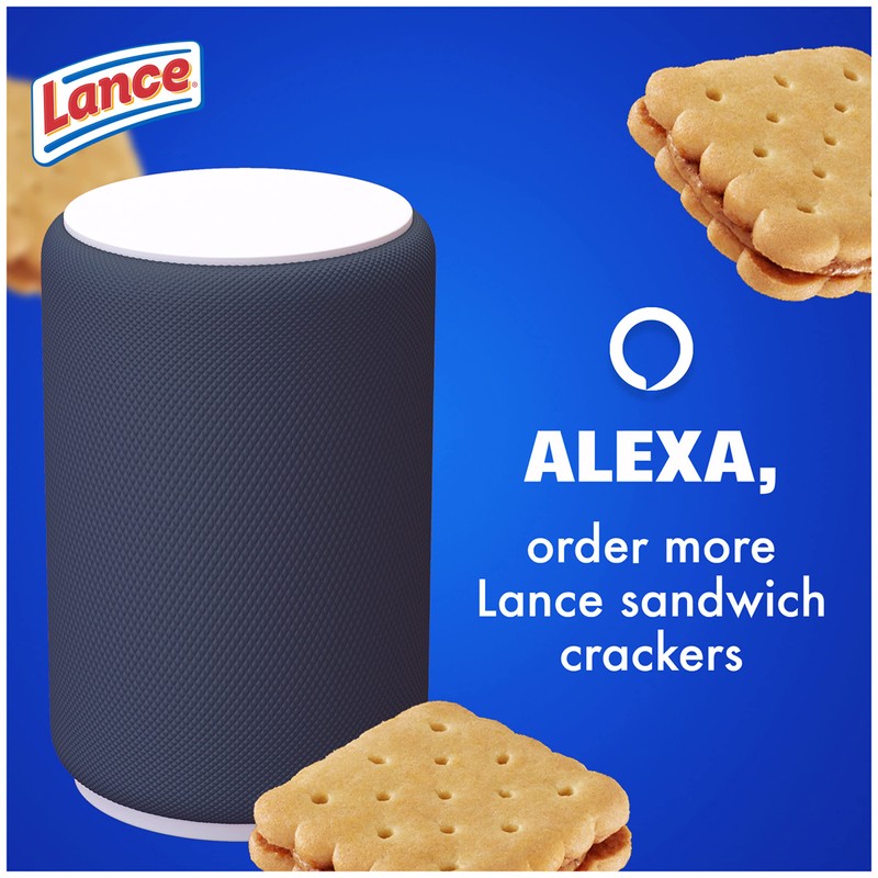 Lance Sandwich Cookies, Nekot Peanut Butter, 10 Individually Wrapped Packs,