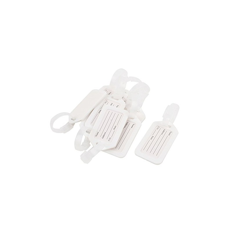 sourcing map Rectangle Shape Plastic Suitcase Name Label Luggage Tag