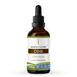 Secrets of the Tribe OSHA Tincture Alcohol Extract, High-Potency Herbal Drops, Tincture Made from Responsibly farmed OSHA Ligusticum porteri Respiratory System Health 4 oz