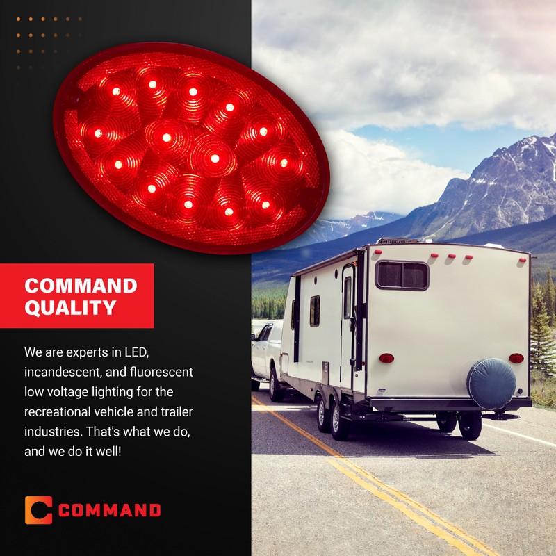 Command Electronics 12V LED Surface Mount Stop - Turn -
