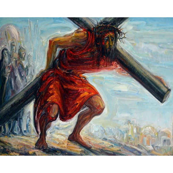 Catholic print picture- THE FIRST FALL SH - 8" x