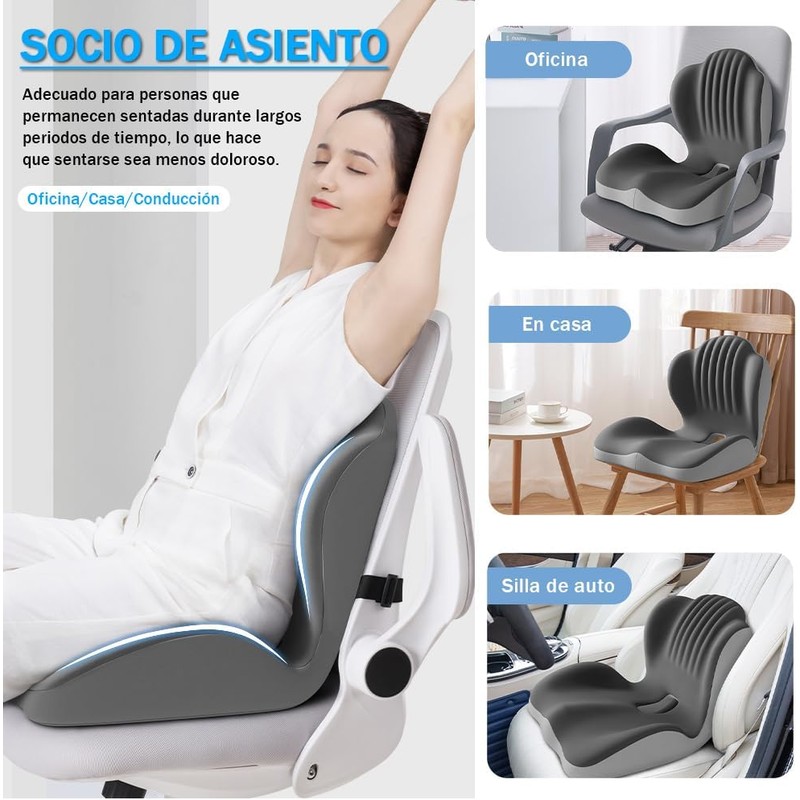 Cojín de Espalda y de Silla Combinado, Cojín y Asiento