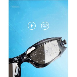 Swimming Goggles, Swimming Goggles for Men and Women with Wide Lenses, UV Protection, Anti-Glare Swimming Goggles with Free Protection Case for Triathlon Swimming Goggles Other Summer Sports
