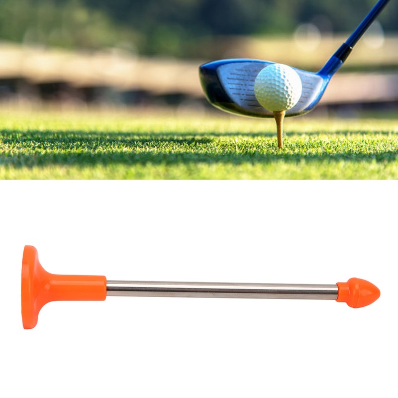 Golf Cutting Direction Indicator Orange 2 Sections Telescopic Golf Alignment