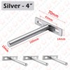 4PCS Invisible Floating Shelf Brackets Heavy Duty Solid Metal Hidden