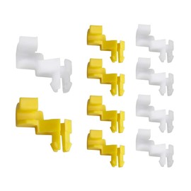 CGEAMDY 10 pieces tailgate handle rod clip replacement, universal car rod retaining clips, car mixed door lock rod clip side locks, tailgate handle, door lock, rod clips