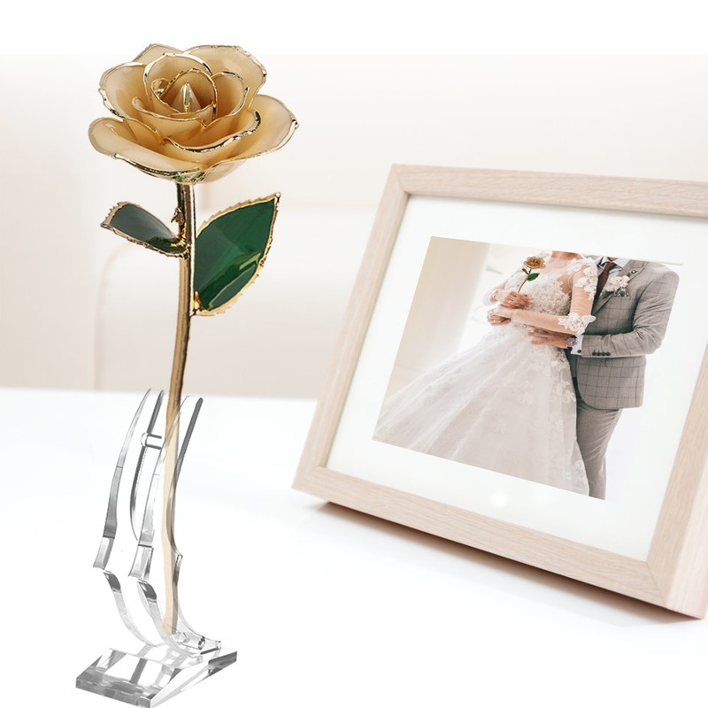 Gold Rose 24K Gold Plated Rose Gift Ornament for Birthday
