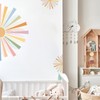 Half Sun Wall Decal Boho Sun Wall Stickers Half Rainbow
