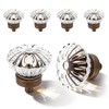 CEYMIO Crystal Cabinet Knobs Cabinets Knob, 4 Pack Flower Antique