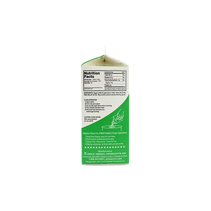 Green Apple Flossugar (1/2 gallon)