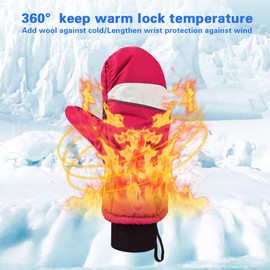 LANZON Children's Ski Gloves (Pink, S: 2-5 years old)