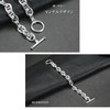 Thick Chain Bracelet, Men's, Women's, Mantle Bracelet, Silver, Silver Color,