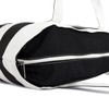 DALIX Striped Boat Bag Premium Cotton Canvas Tote in Black