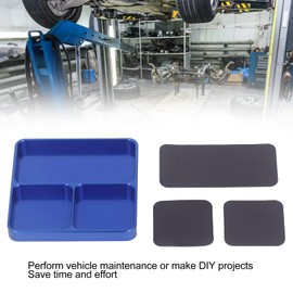 Soldering Tray Skid Resistant, Aluminum Alloy Magnetic Electronic Repair Work Mat, Screws Holder Tool for DIY Projects