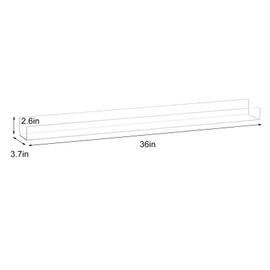 NIUBEE Kids Acrylic Floating Bookshelf 36 Inch,Clear Invisible Wall Bookshelves Ledge Book Shelf,50% Thicker with Screwdriver