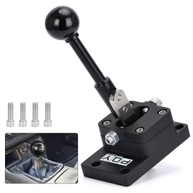 PQY T56 6-Speed Short Throw Shifter w/Base Shift Knob Billet Compatible with Camaro/Firebird F-Body LS1 93-02 Black