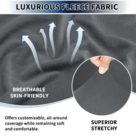 PureFit 7-Pieces Sectional Sofa Covers, Extra Large Sectional Recliner Couch Covers for Reclining L Shape Couches Sofas, Stretch Washable Fleece Sofa Slipcovers with Pockets, 5 Seat, Light Gray