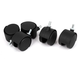 Copapa 5pcs 2 Inch M8 Threaded Stem Twin Wheel Office Chair Swivel Caster