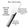 Professional Rat Tail Comb for Hair Styling, Parting, Coloring (Black)