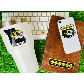 PartyKandy Mizzou Stickers for Gift, Car, Water Bottle, Laptop, and Phone for Missouri Football Fans and University Graduates (Mizzou Tigers)