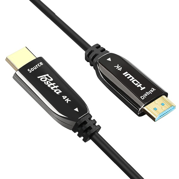 Postta 200 Feet Fiber Optic HDMI Cable Supports 4K/60Hz,18Gbps,4:4:4/4:2:2/4:2:0,HDCP 2.2