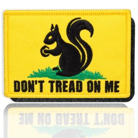 The Squirrel Morale Patch – 2x3” Embroidered Don't Tread Hook & Loop Patch for Backpacks, Jackets, Dog Vests, Hats, Patch Walls & More – Fun, Durable Collectible