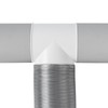 4" Inch Pack of 2 Plastic White 3 Way T