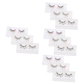 minkissy 4sets Butterfly Sequins Eyelash Extensions Natural Look Fake Lashes Set 3pairs*4