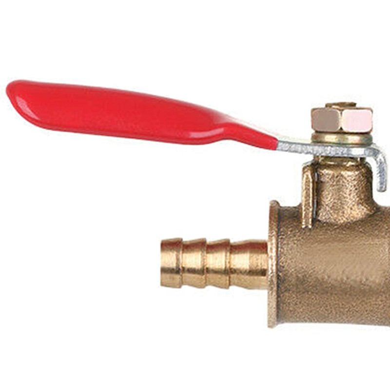 Dapetz ® Brass Ball Valve 6mm Red Lever Inline Hose